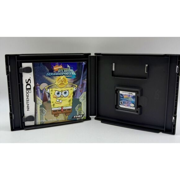 SpongeBob's Atlantis Squarepantis Nintendo DS 2007 Game Case And Manual Tested - Picture 3 of 3